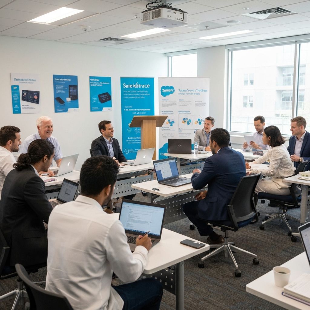 Live Salesforce training classroom